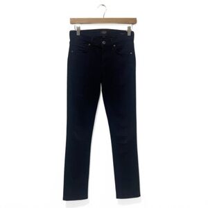 Agolde Blue/Navy Dark Wash Colette Y2K Mid/Low Rise Skinny Denim Jeans Size 25